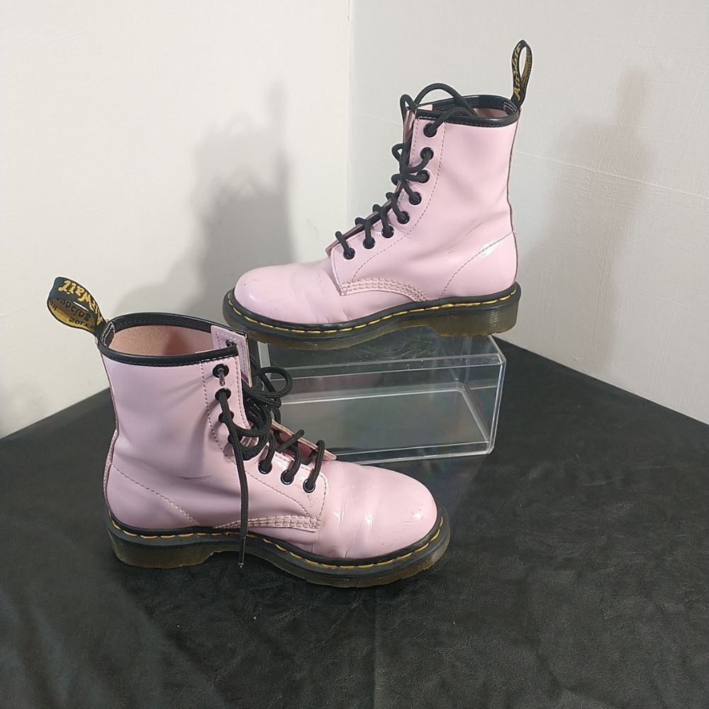 Dr. Martens 1460 Pale Pink Woman's SZ 6 Combat Boots 26425 They Have A Few Marks